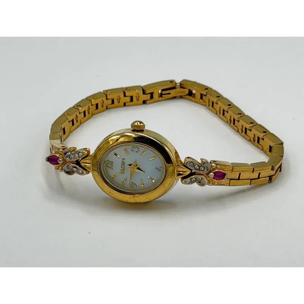 Elgin Women's Petite Genuine Ruby Watch Model EG8077 NEW BATTERY